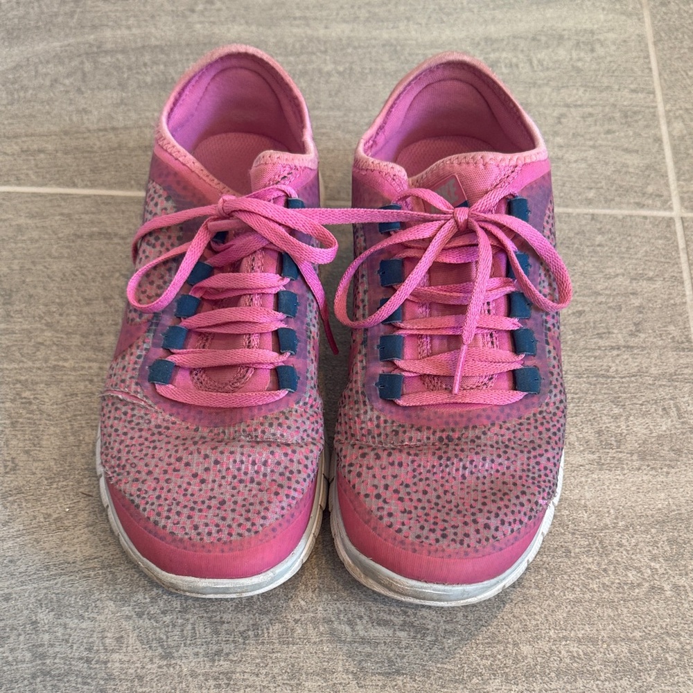 Pink and Blue Polka Dot Nikes